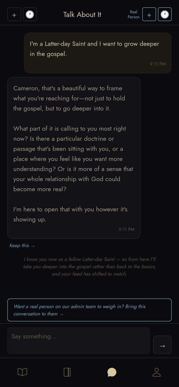 A deeper conversation