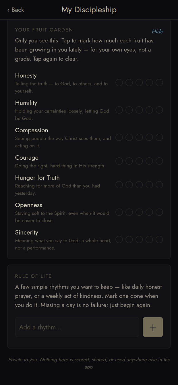 Discipleship content